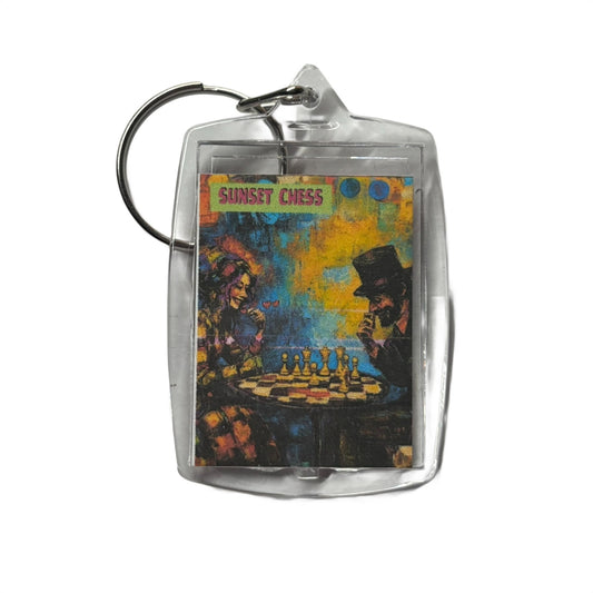 Date Night - Chess  Photo Keychain