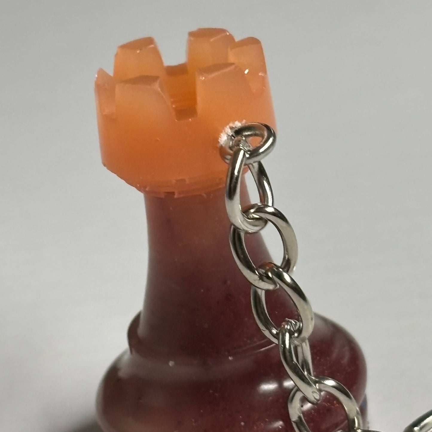Orange Brown - Handmade Resin Keychain