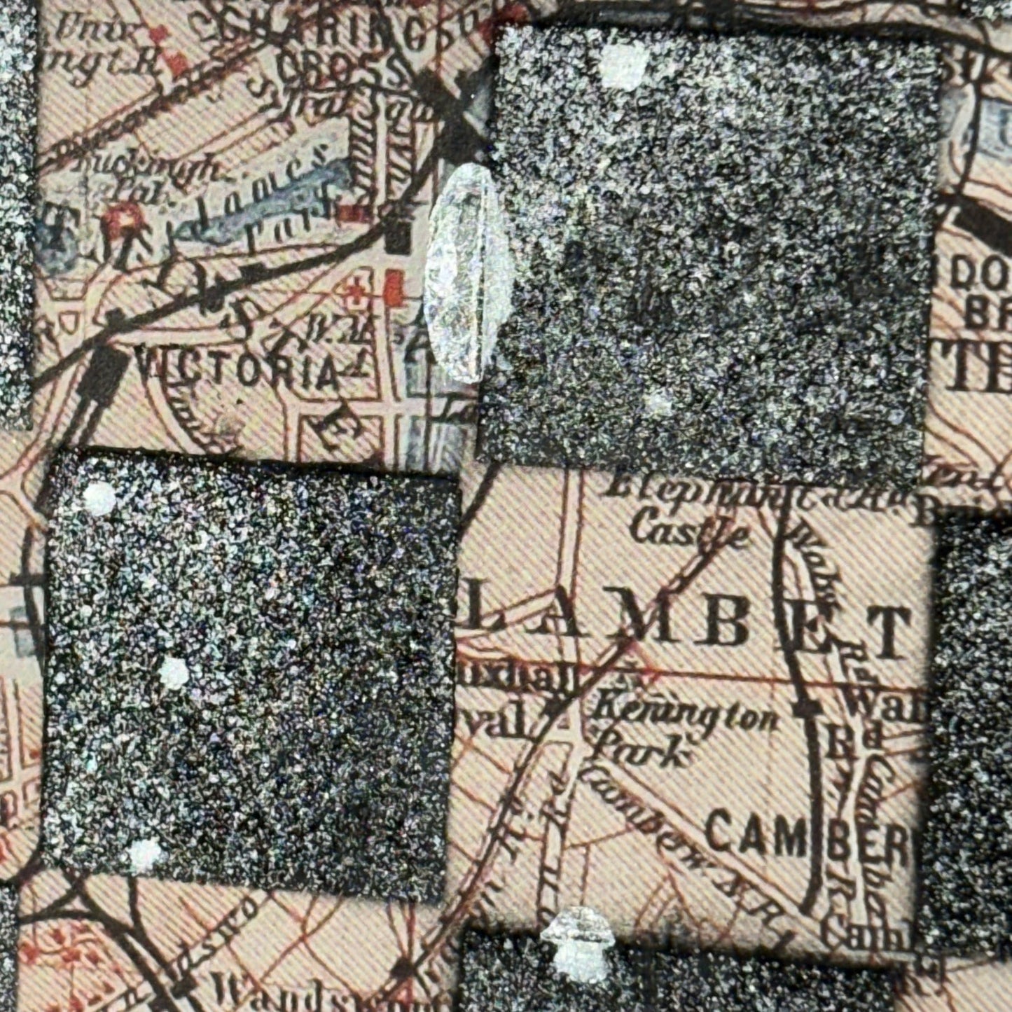 Vintage Maps - Scrapbook Chess Board