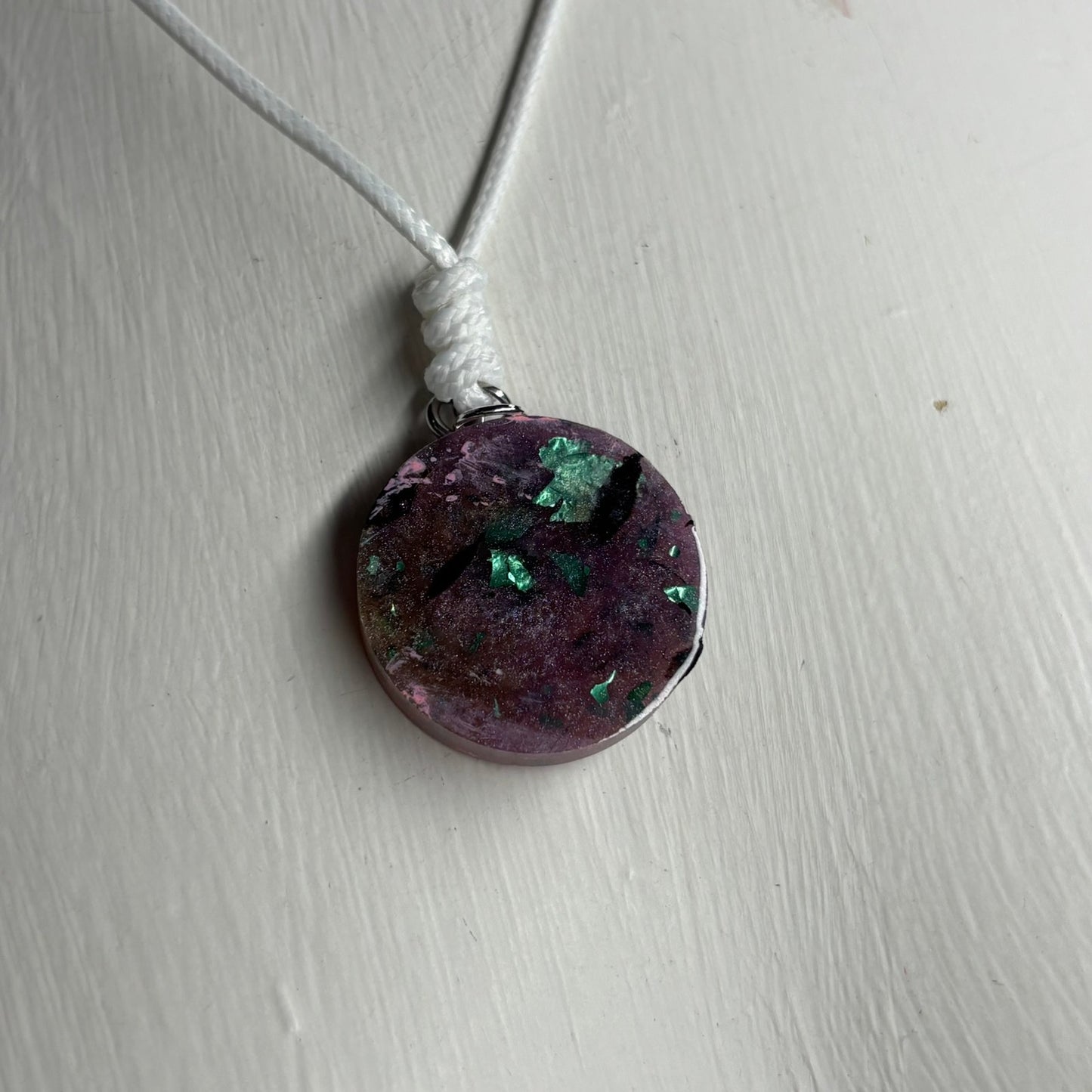 Crystal Purple Queen - Handmade Resin Chess Necklace