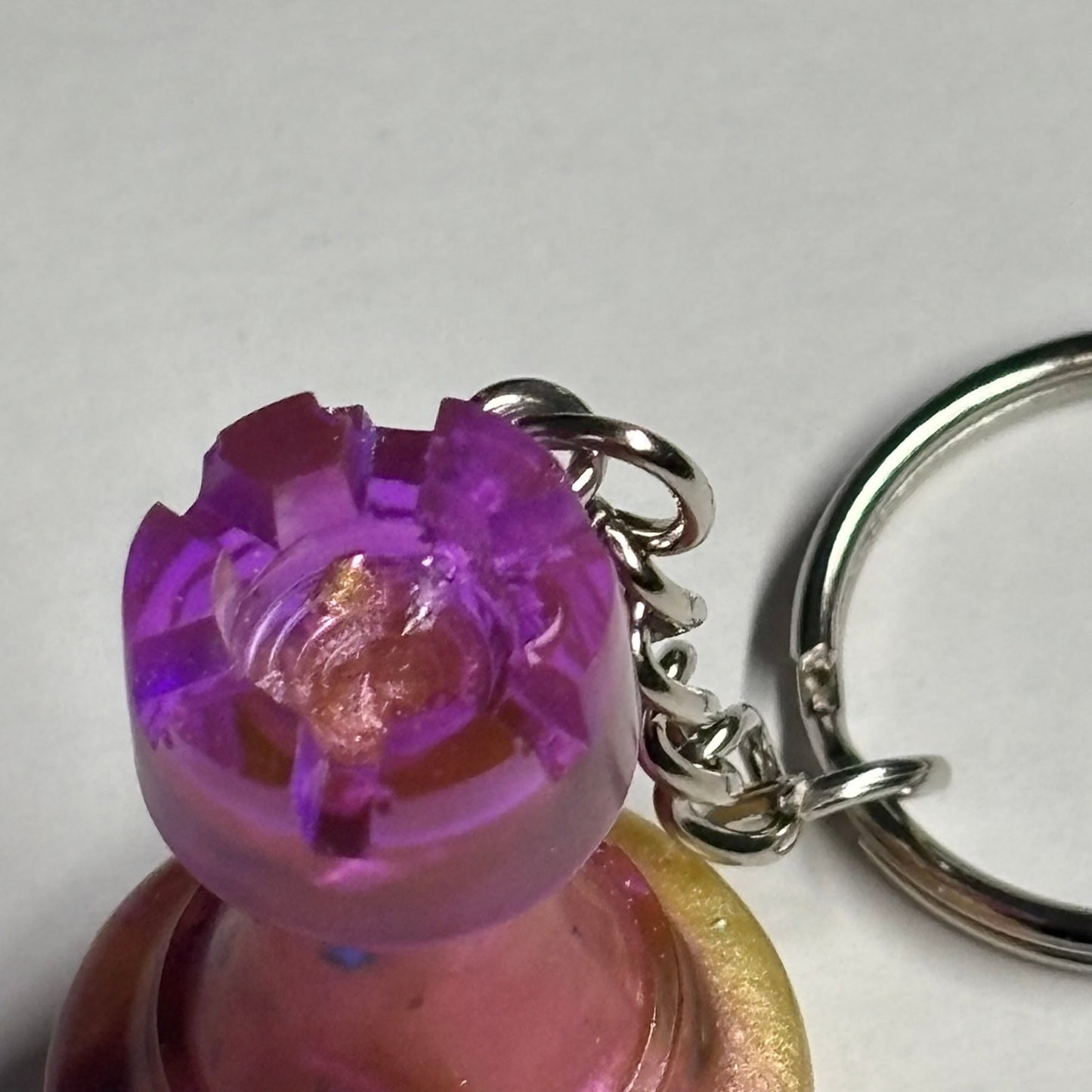 Fantastic Purple Rook - Handmade Resin Keychain