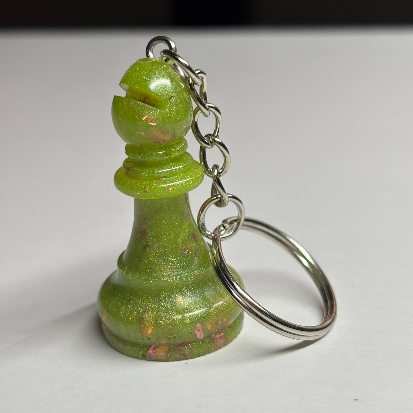 Royal Green Bishop - Handmade Resin Keychain
