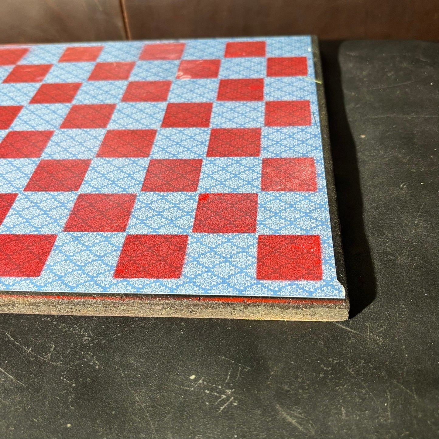 Light Blue & Red - Scrapbook Chess Board