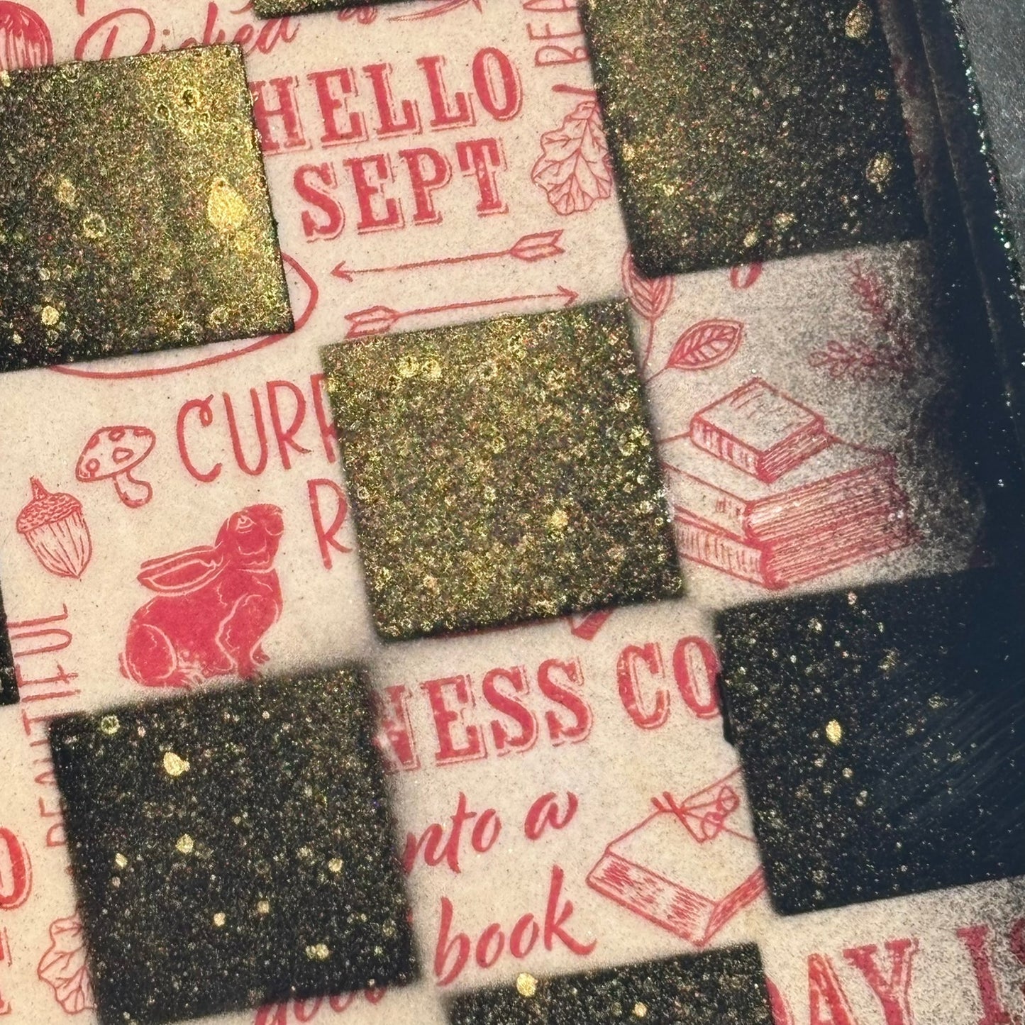 Old School Red - Resin Coated Chess Board