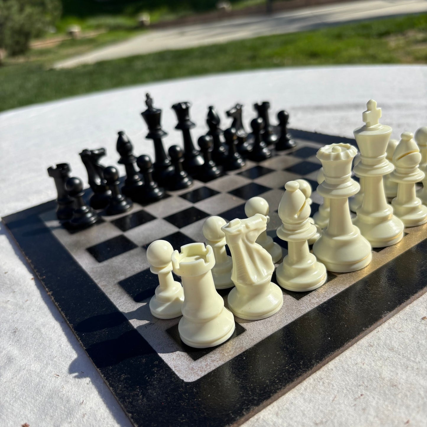 Simple Cream - Painted Chess Set