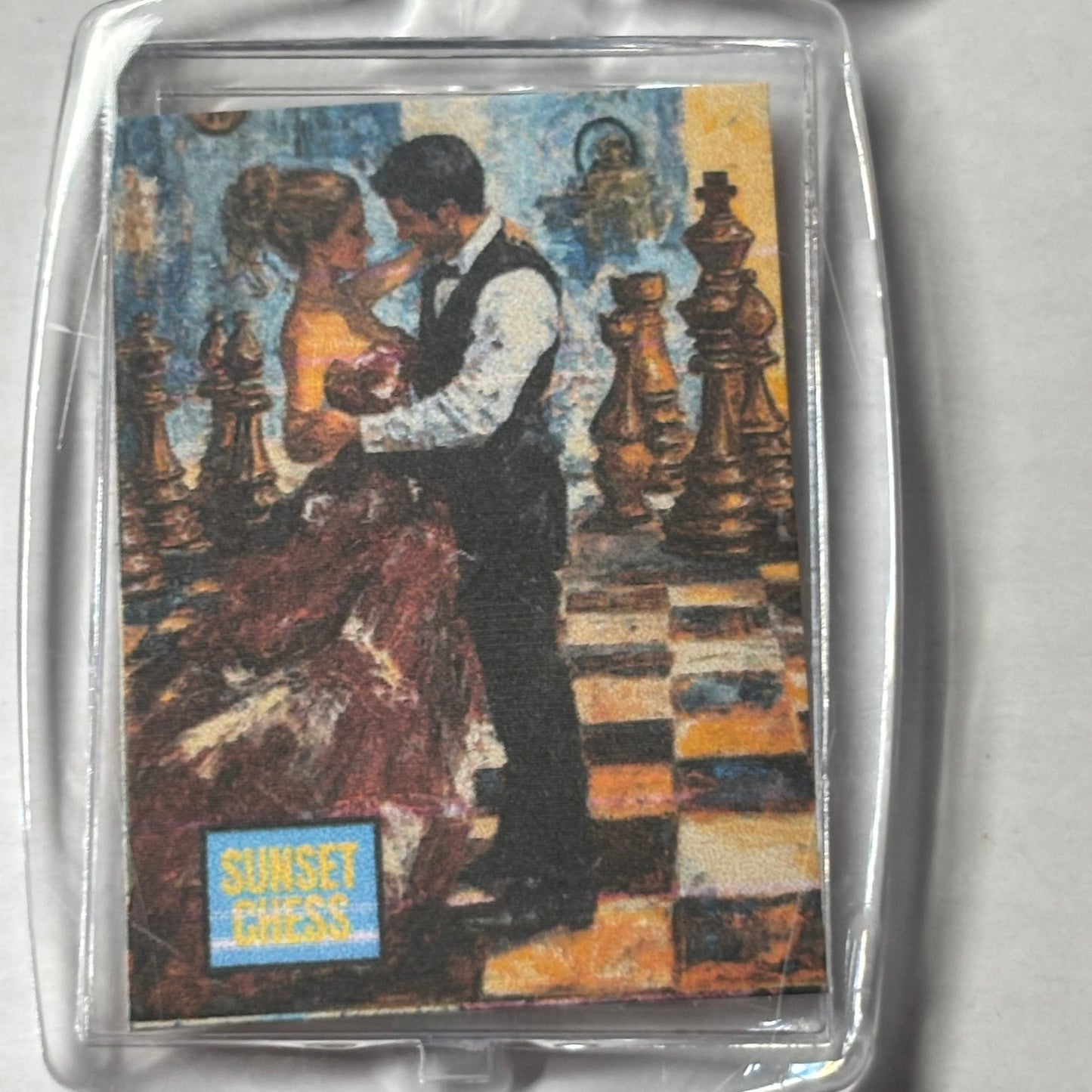 Wedding Day - Chess  Photo Keychain