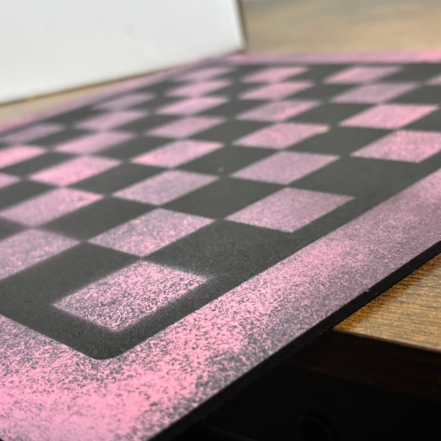 Pink & Black - Painted Chess Board