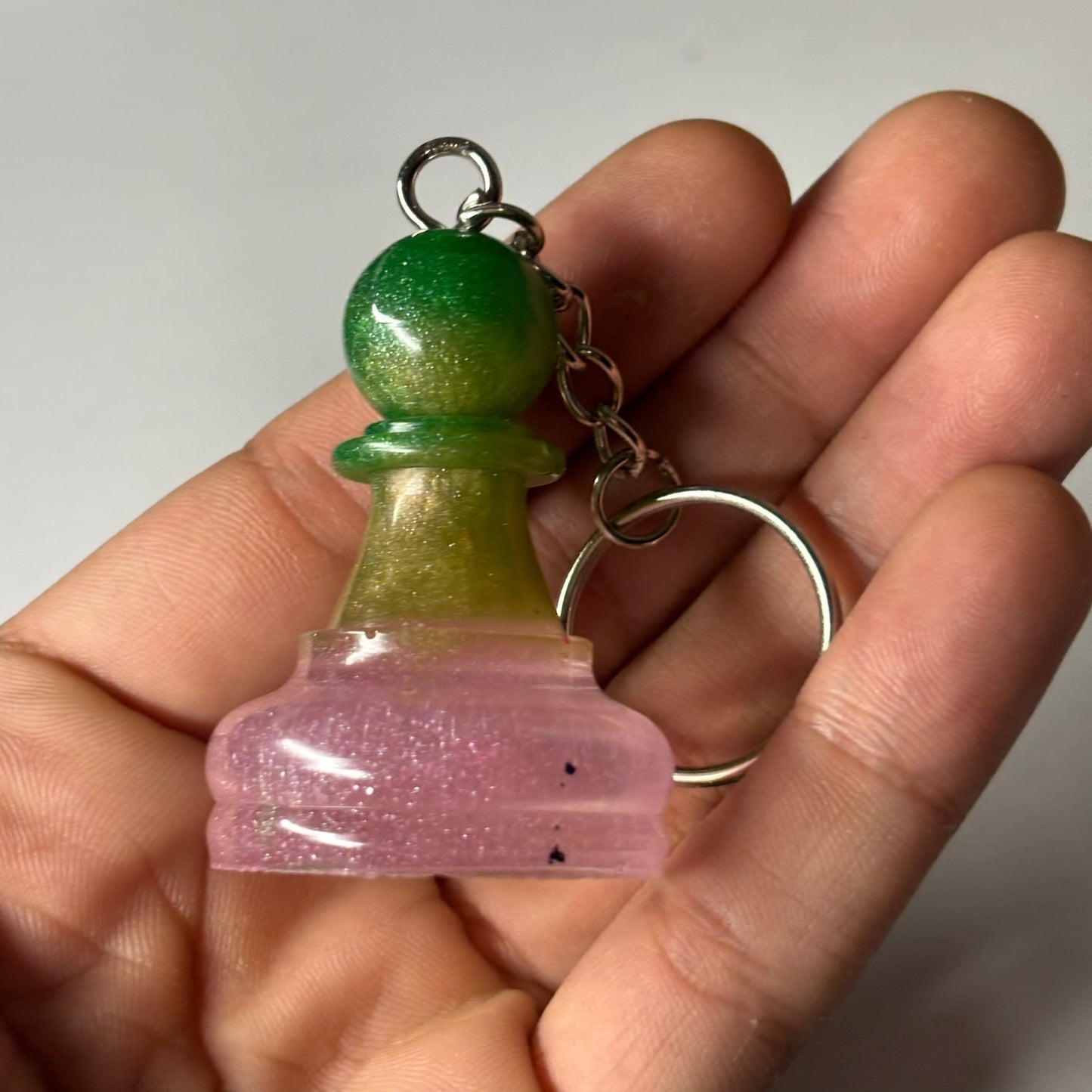 Color Mix Pawn - Handmade Resin Keychain - Large Edition