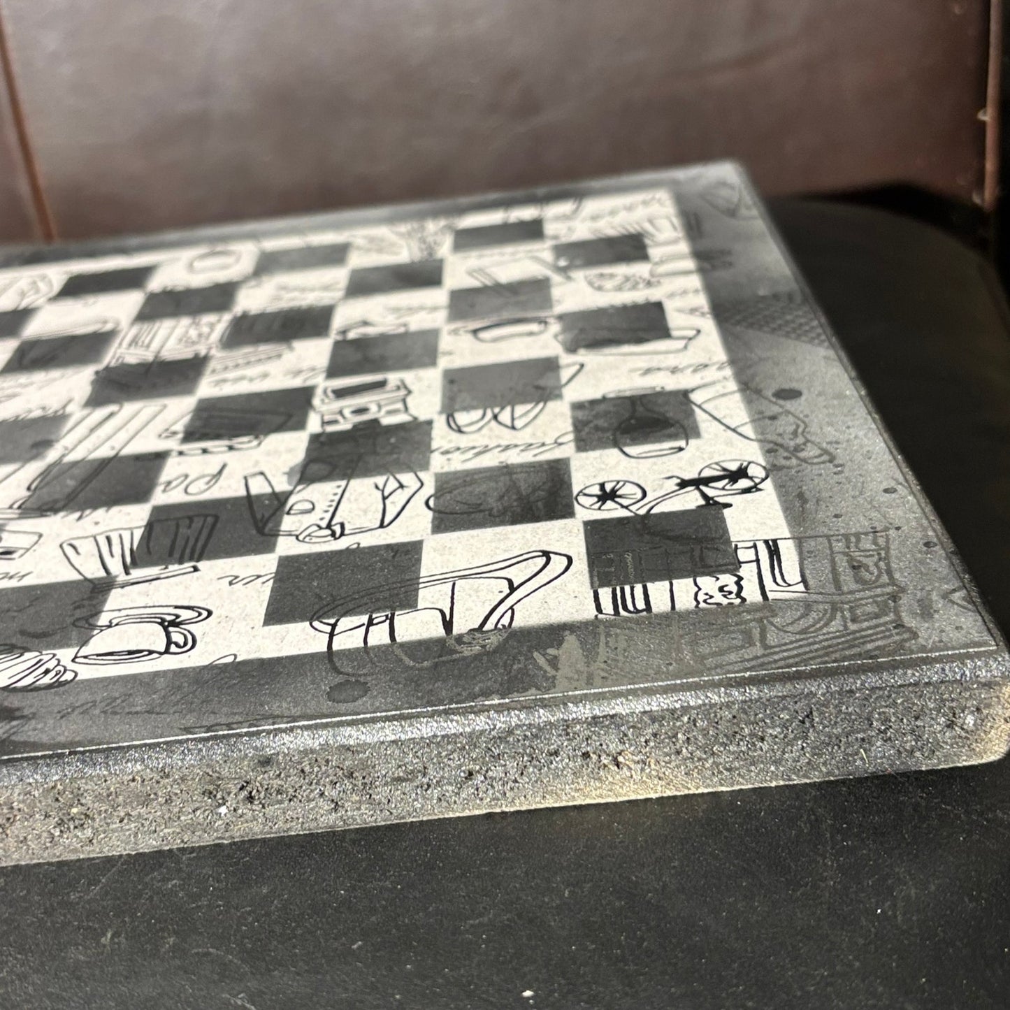 Black & Whites Random Items - Scrapbook Chess Board