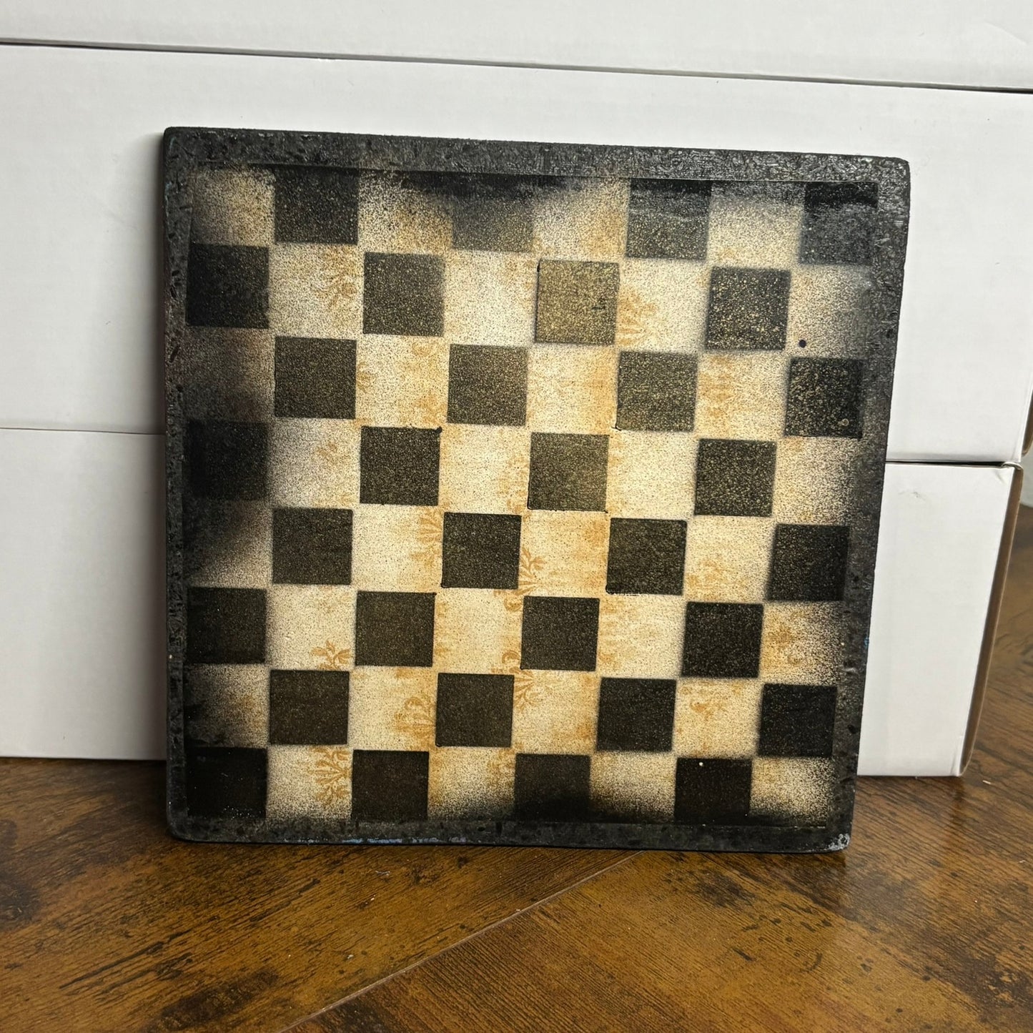 Purple & Red Chrome - Painted Double Sided Chess Board