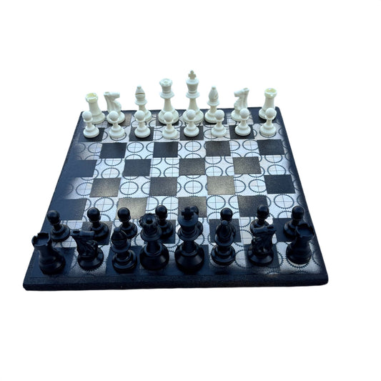 Golden Steampunk - Scrapbook Chess Set