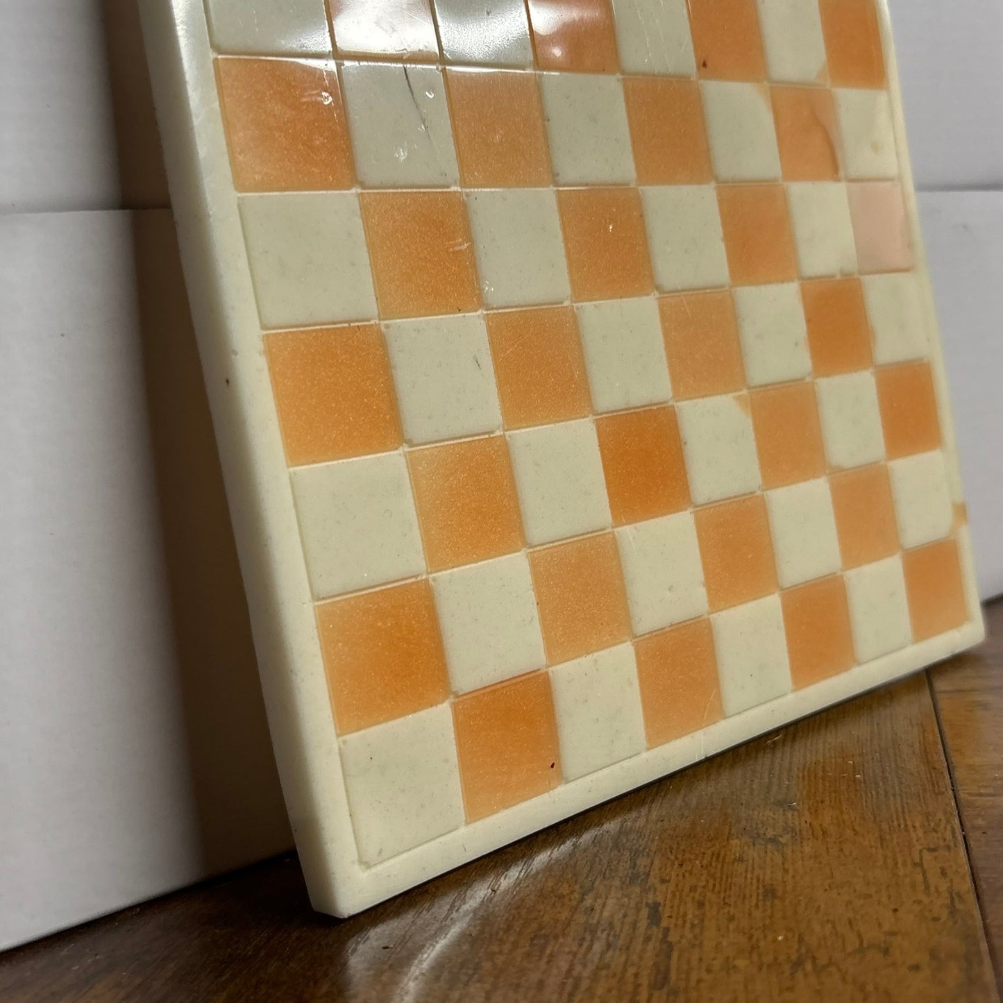 Orange & White - Resin Chess Board