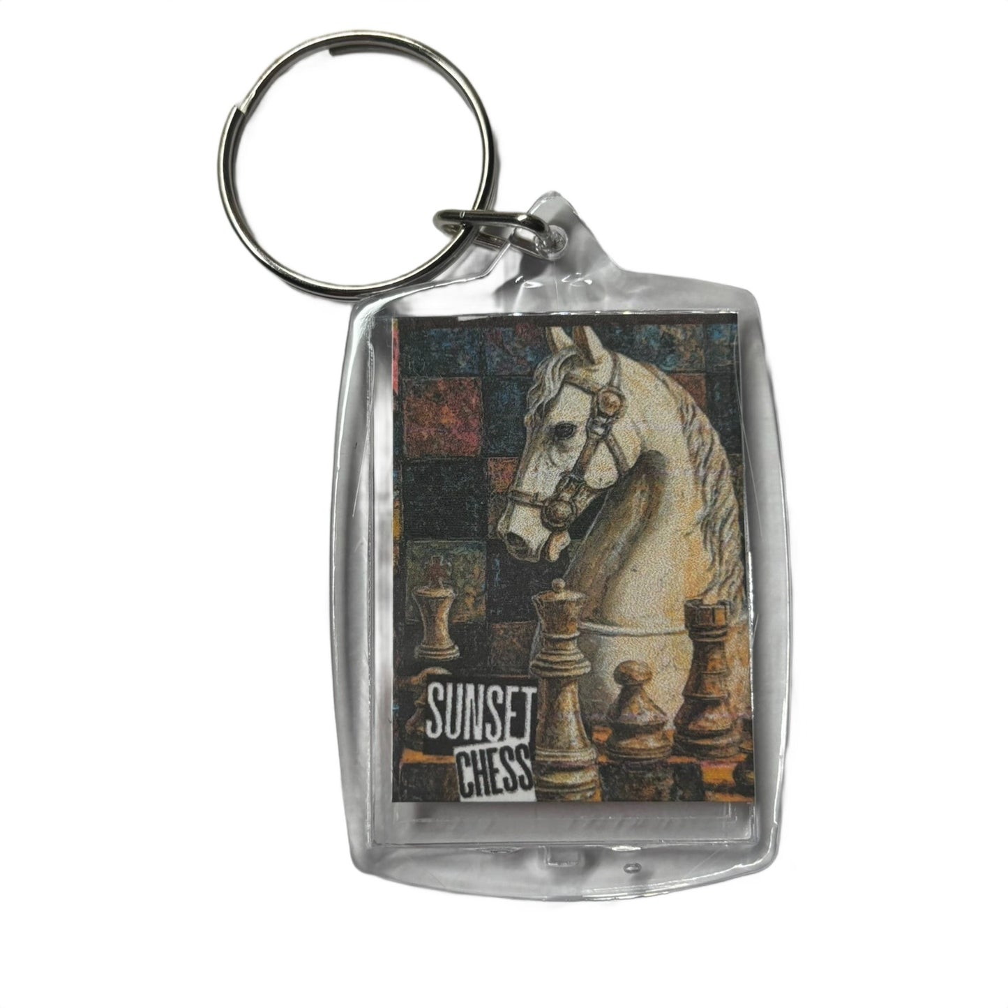 White Knight - Chess  Photo Keychain