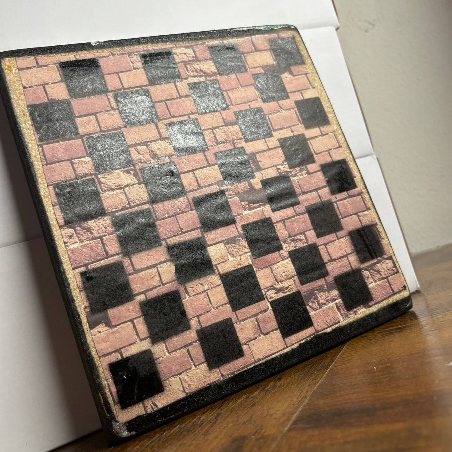 Purple Yellow - Painted Double Sided Chess Board