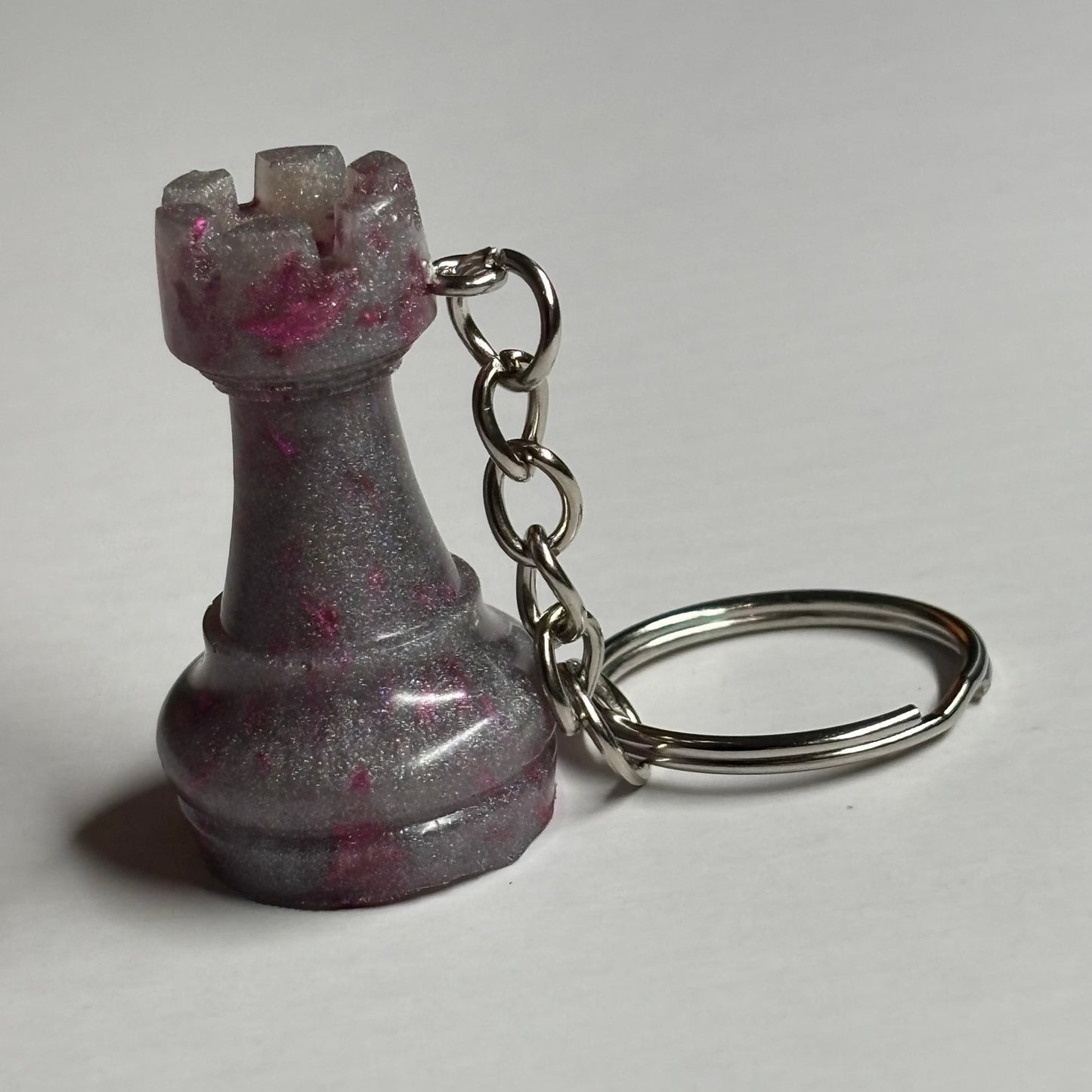 Midnight Purple Rook - Handmade Resin Keychain