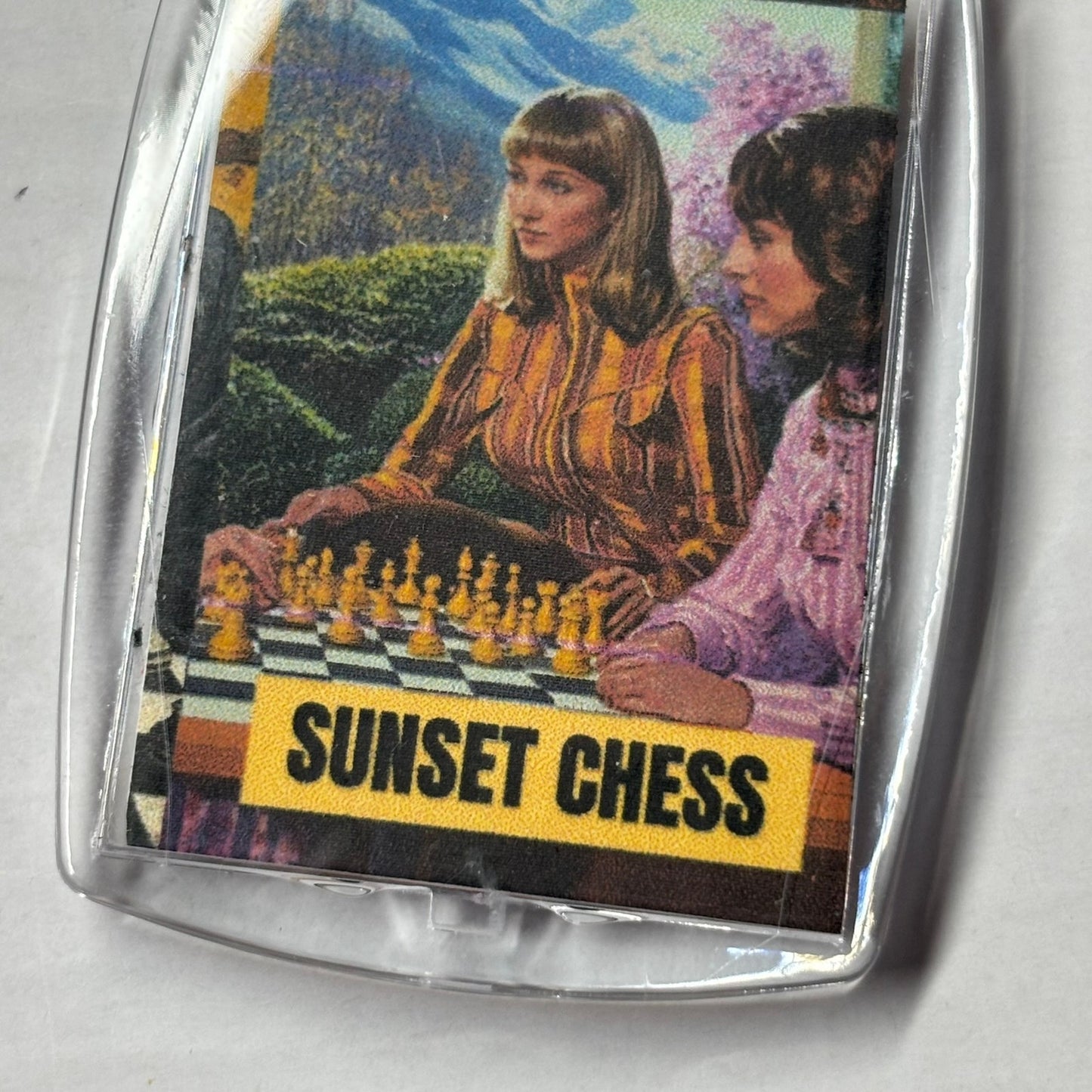 Girls Game - Chess  Photo Keychain