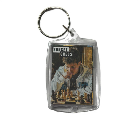 Young Man - Chess  Photo Keychain
