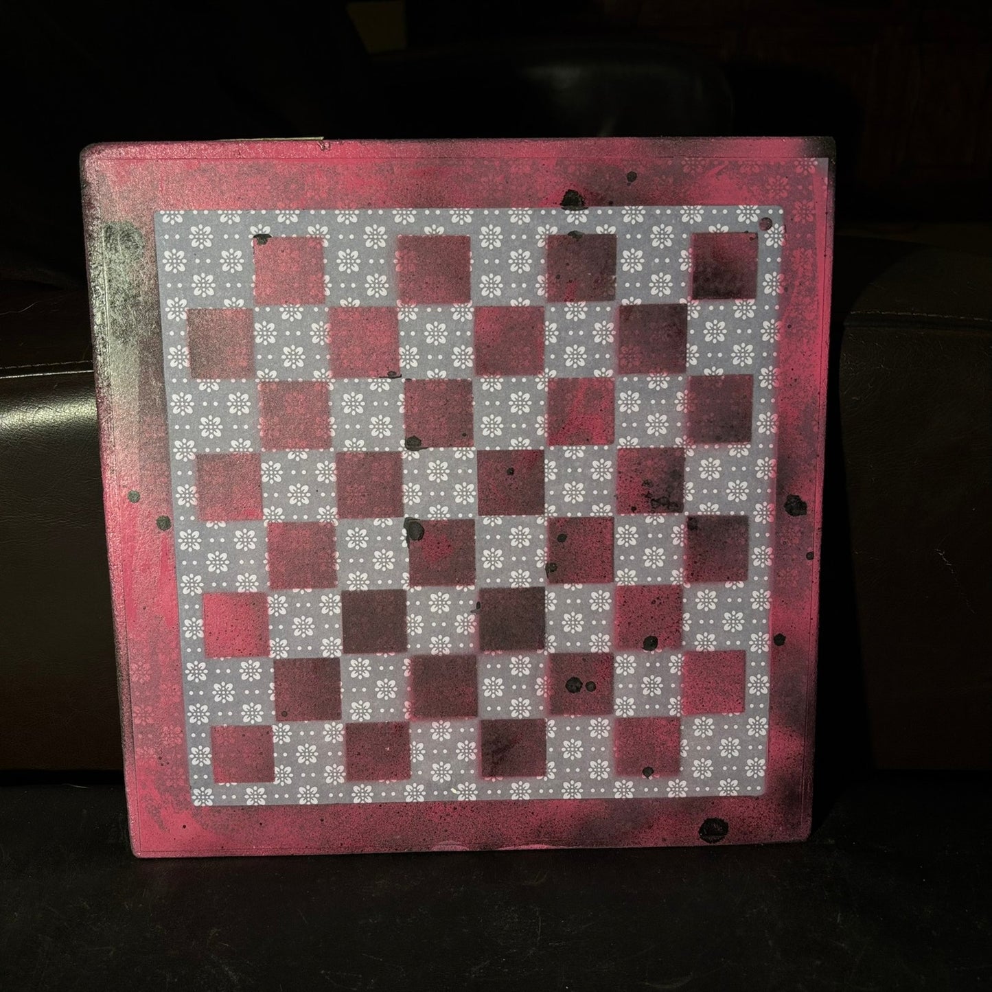 Vintage Purple/Pink - Scrapbook Chess Board