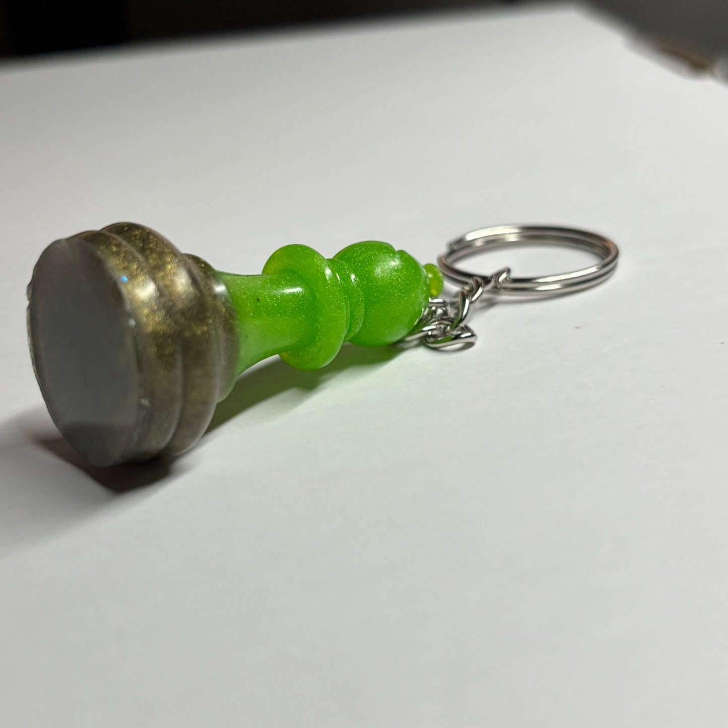 Green Vintage Bishop - Handmade Resin Keychain