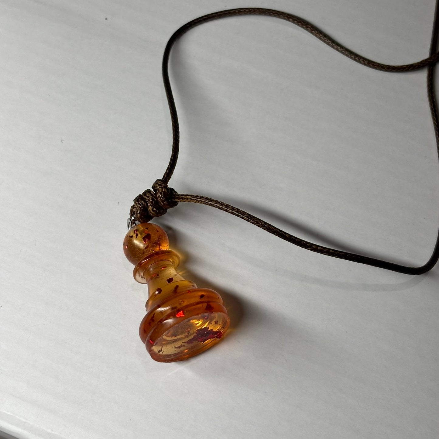 Fancy Pawn - Handmade Resin Chess Necklace