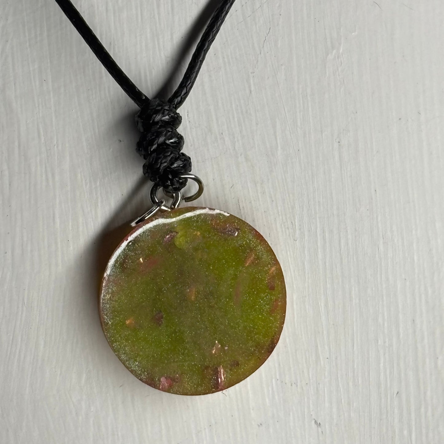 Red Print Bishop - Handmade Resin Chess Necklace