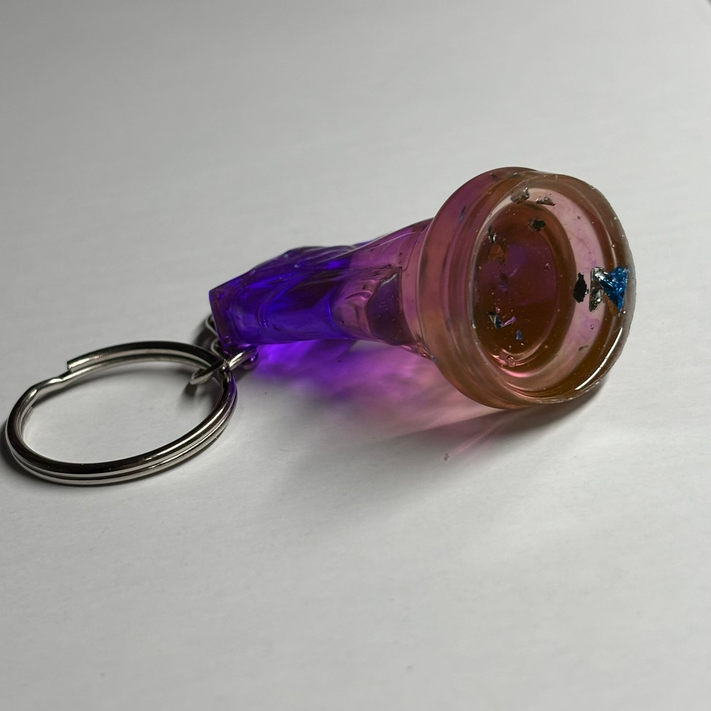 Translucent Purple Knight - Handmade Resin Keychain