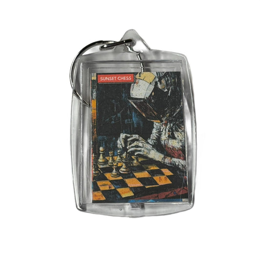 SCI-FI Man - Sunset Chess Photo Keychain
