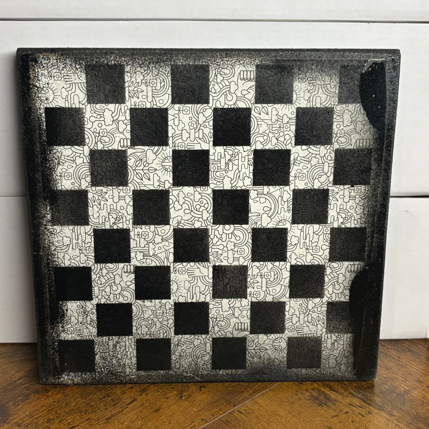 Miami Orange - Painted Double Sided Chess Board