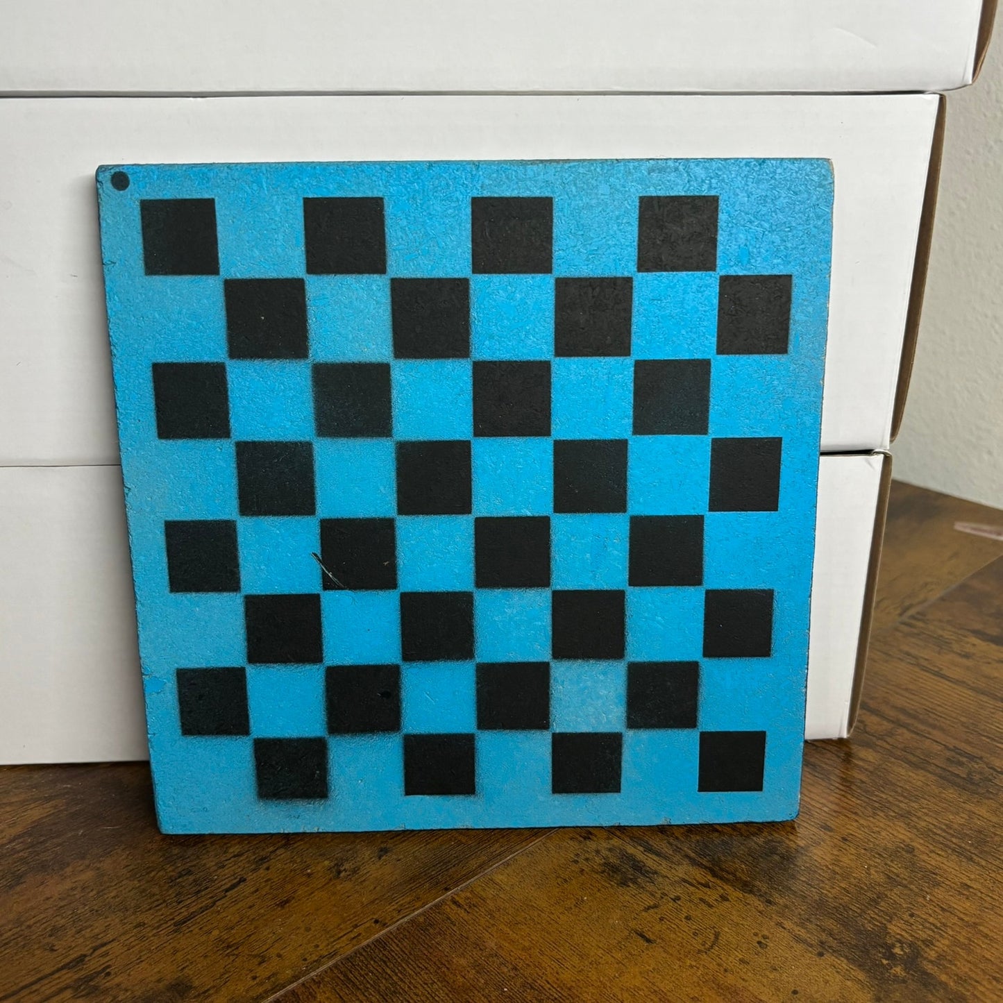 Black Blue - Painted Double Sided Chess Board