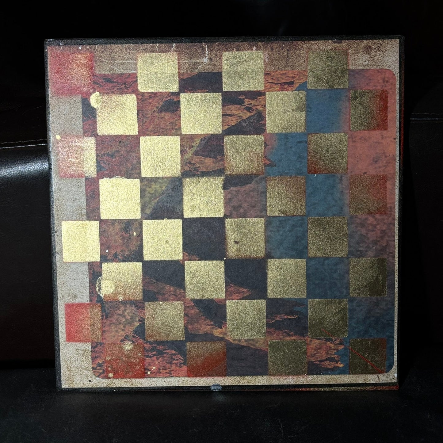 Vintage Rock Gold - Scrapbook Chess Board