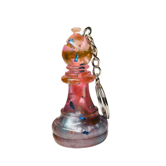 Majestic Pink Bishop - Handmade Resin Keychain - Large Edition