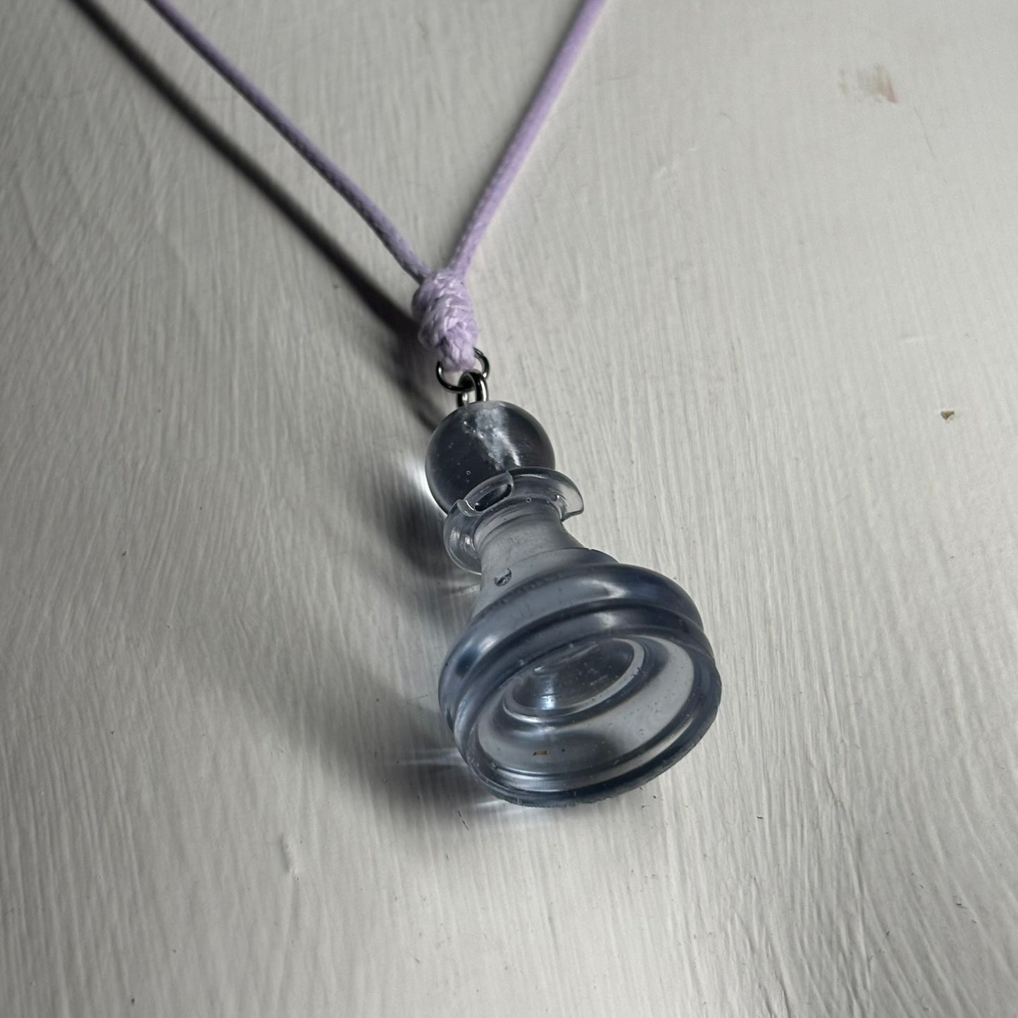 Pure Blue Pawn - Handmade Resin Chess Necklace