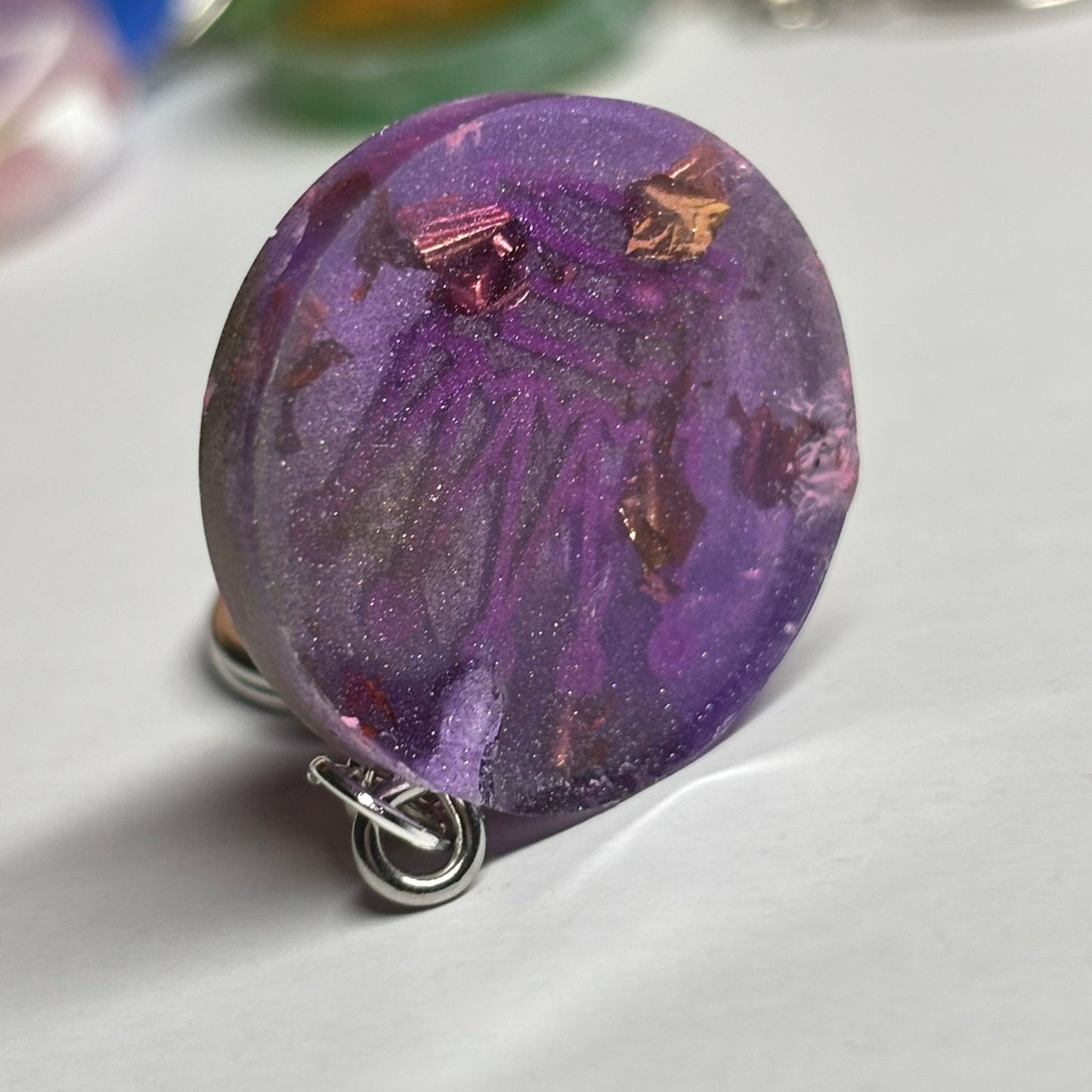 Prestigious Purple Queen - Handmade Resin Keychain