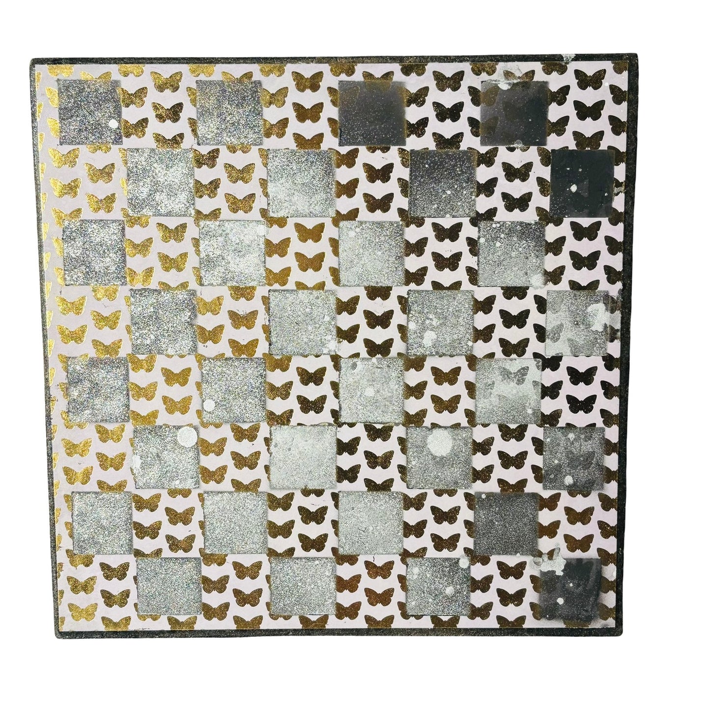Golden Butterflies - Scrapbook Chess Board