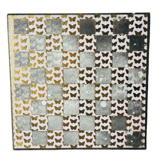 Golden Butterflies - Scrapbook Chess Board