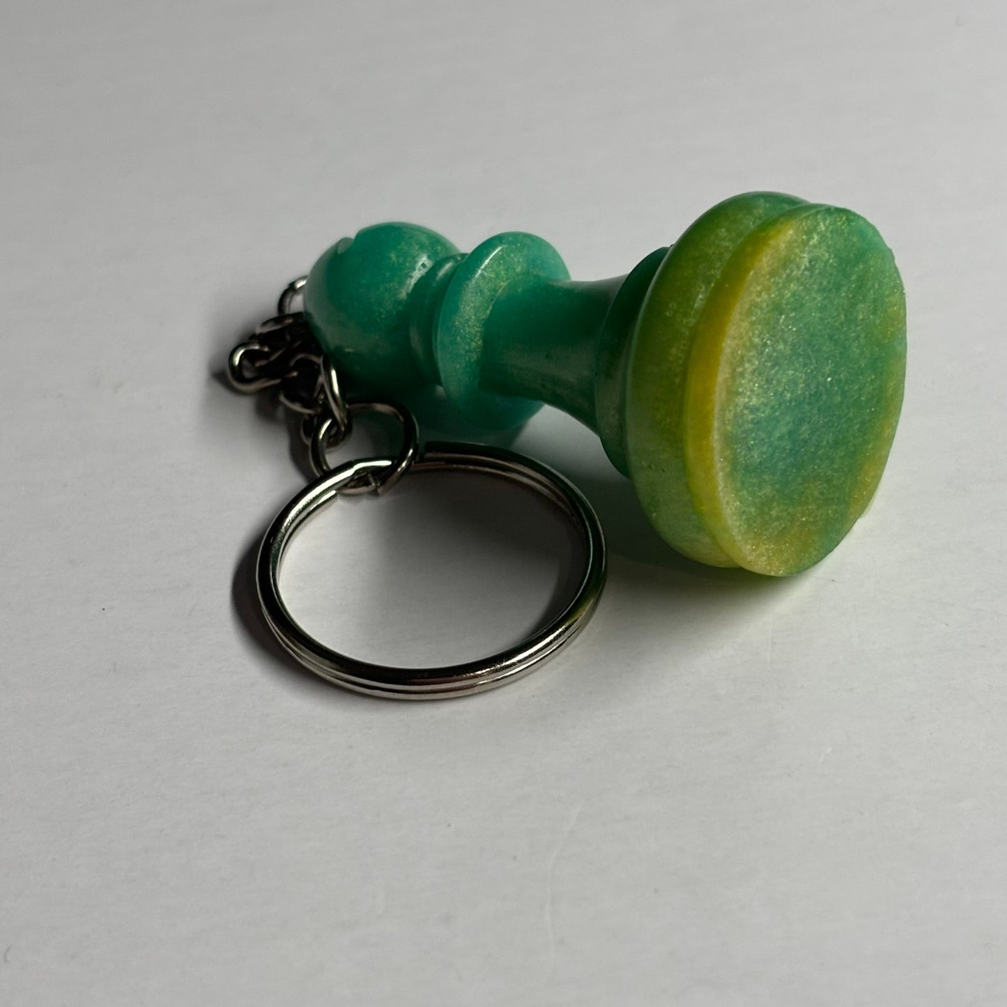Smoosh Green Bishop - Handmade Resin Keychain
