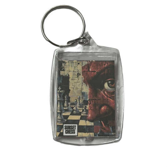 Half Face - Chess  Photo Keychain