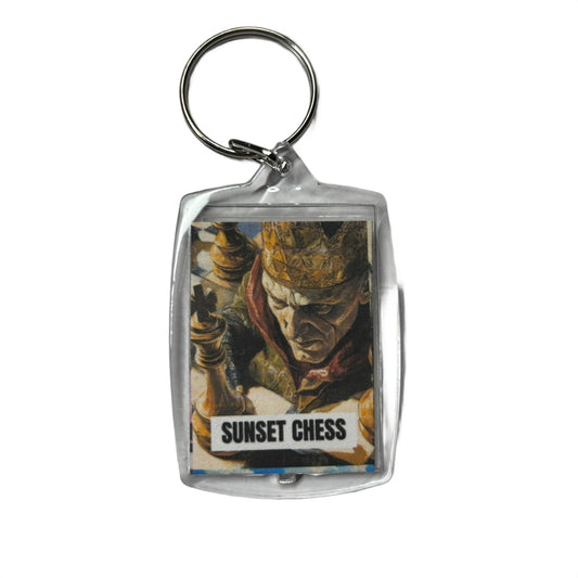 Serious King - Chess  Photo Keychain