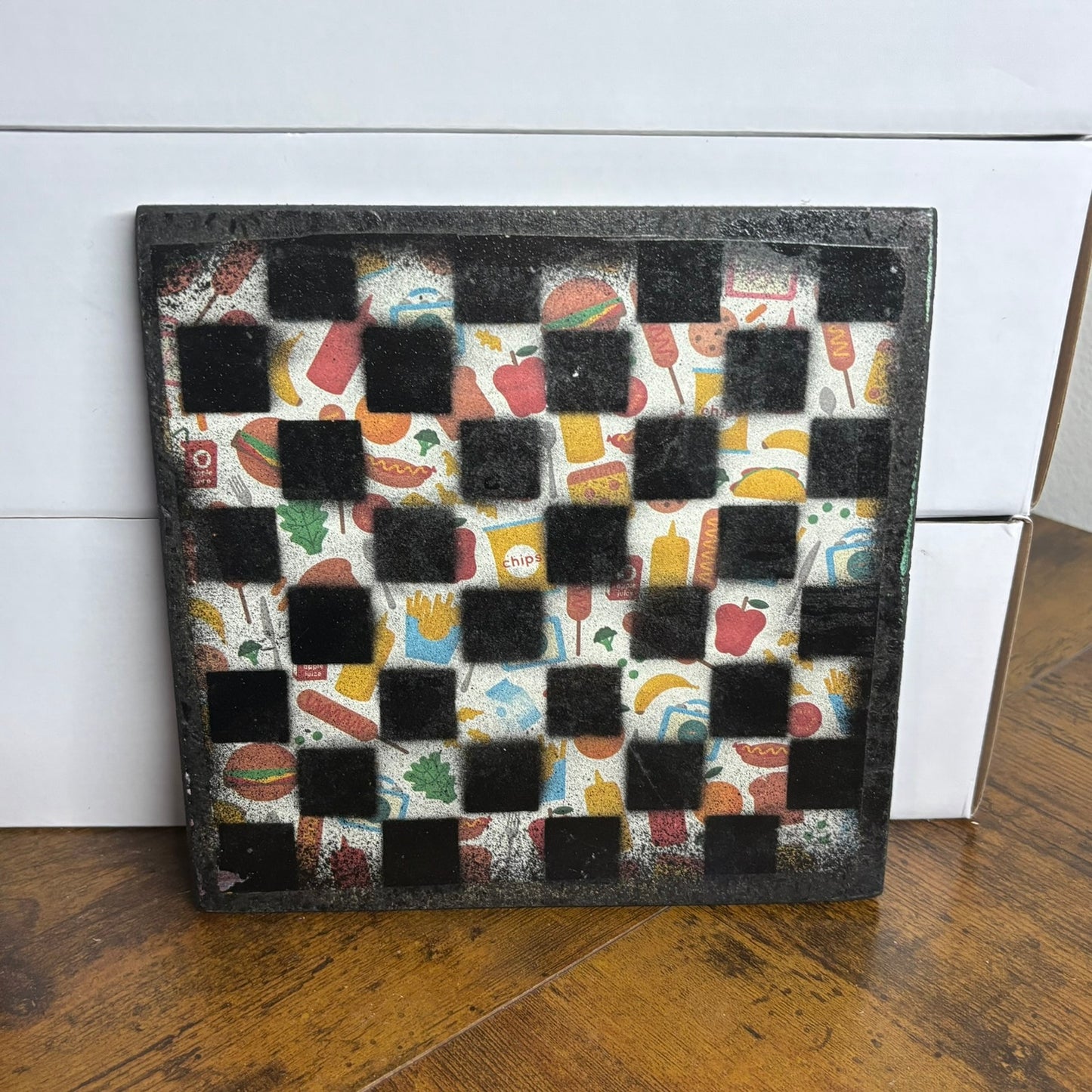 Purple Golden Hue - Painted Double Sided Chess Board