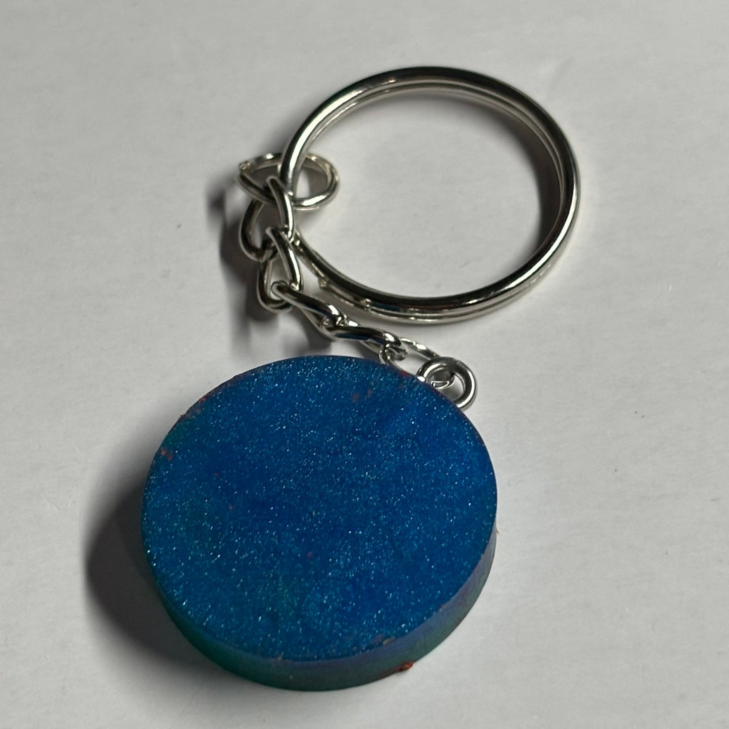 Aqua Green Red Pawn - Handmade Resin Keychain