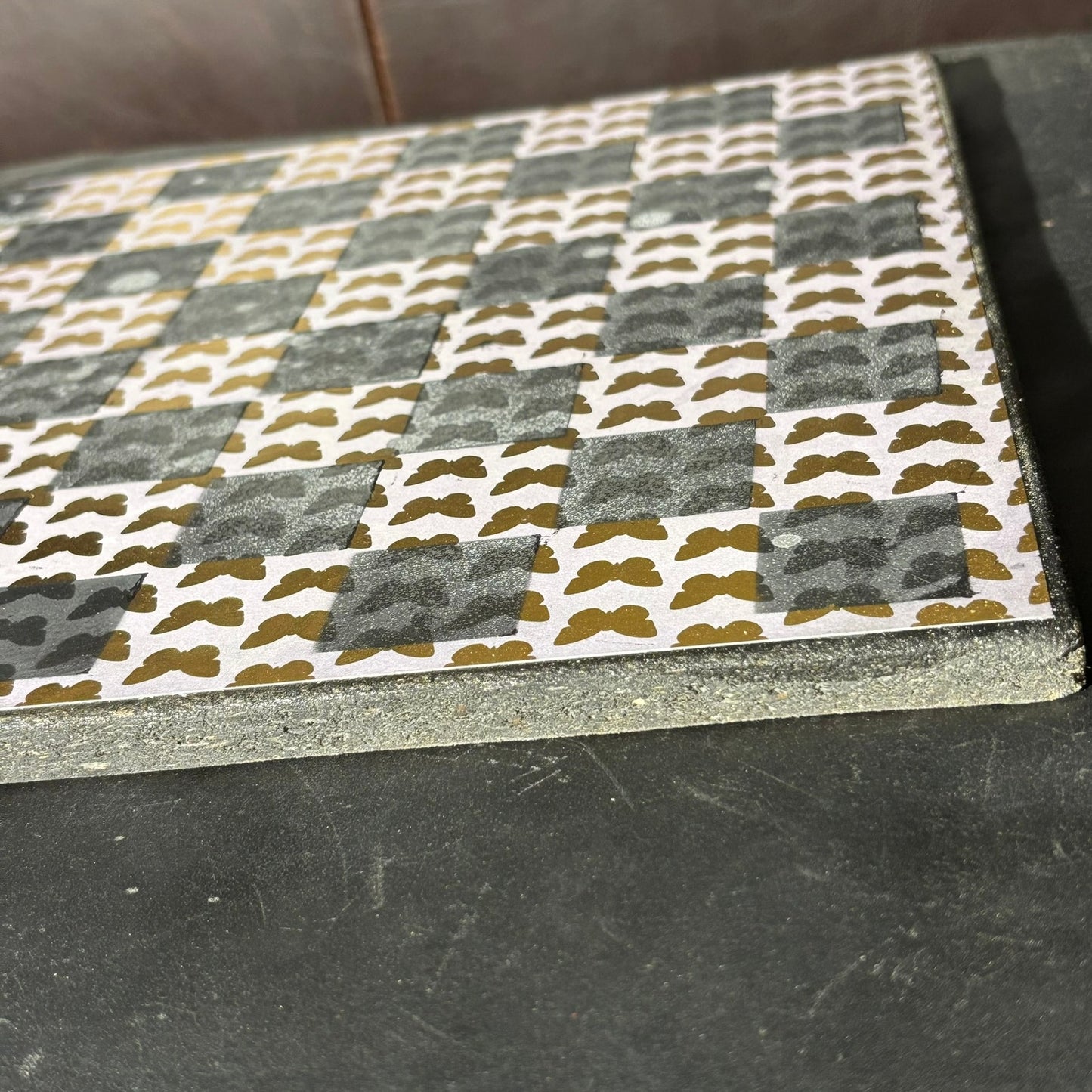 Golden Butterflies - Scrapbook Chess Board