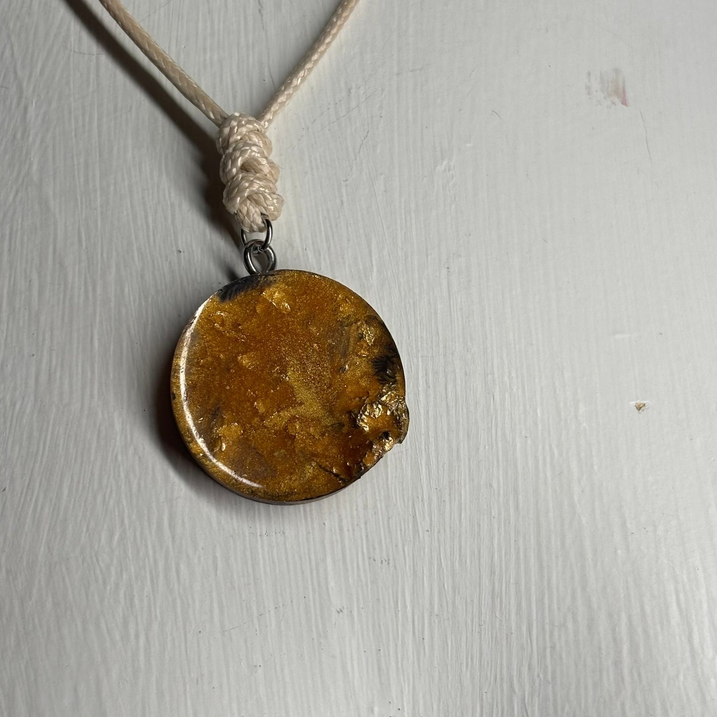 Vintage Brown Knight - Handmade Resin Chess Necklace