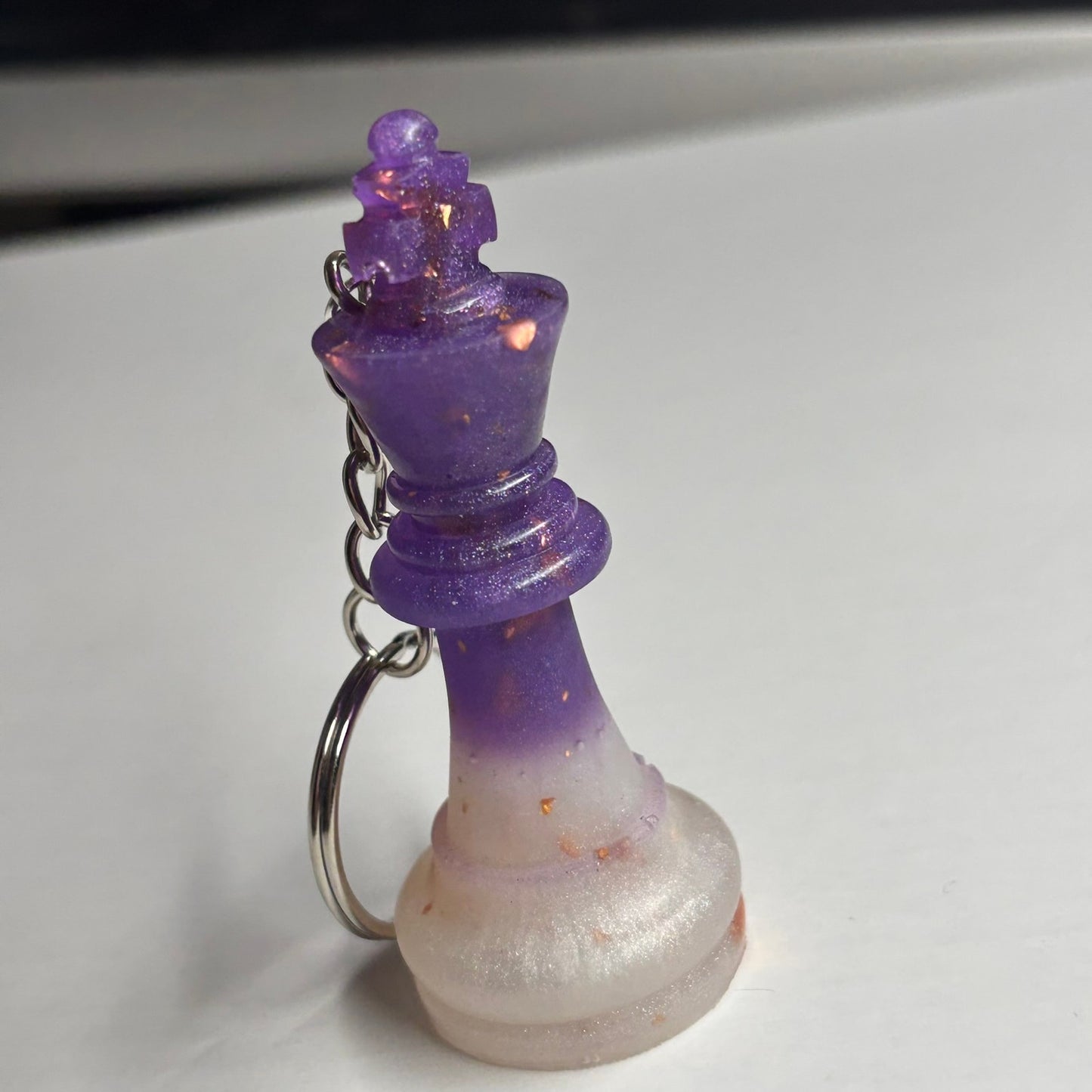 Crystal Purple King - Handmade Resin Keychain