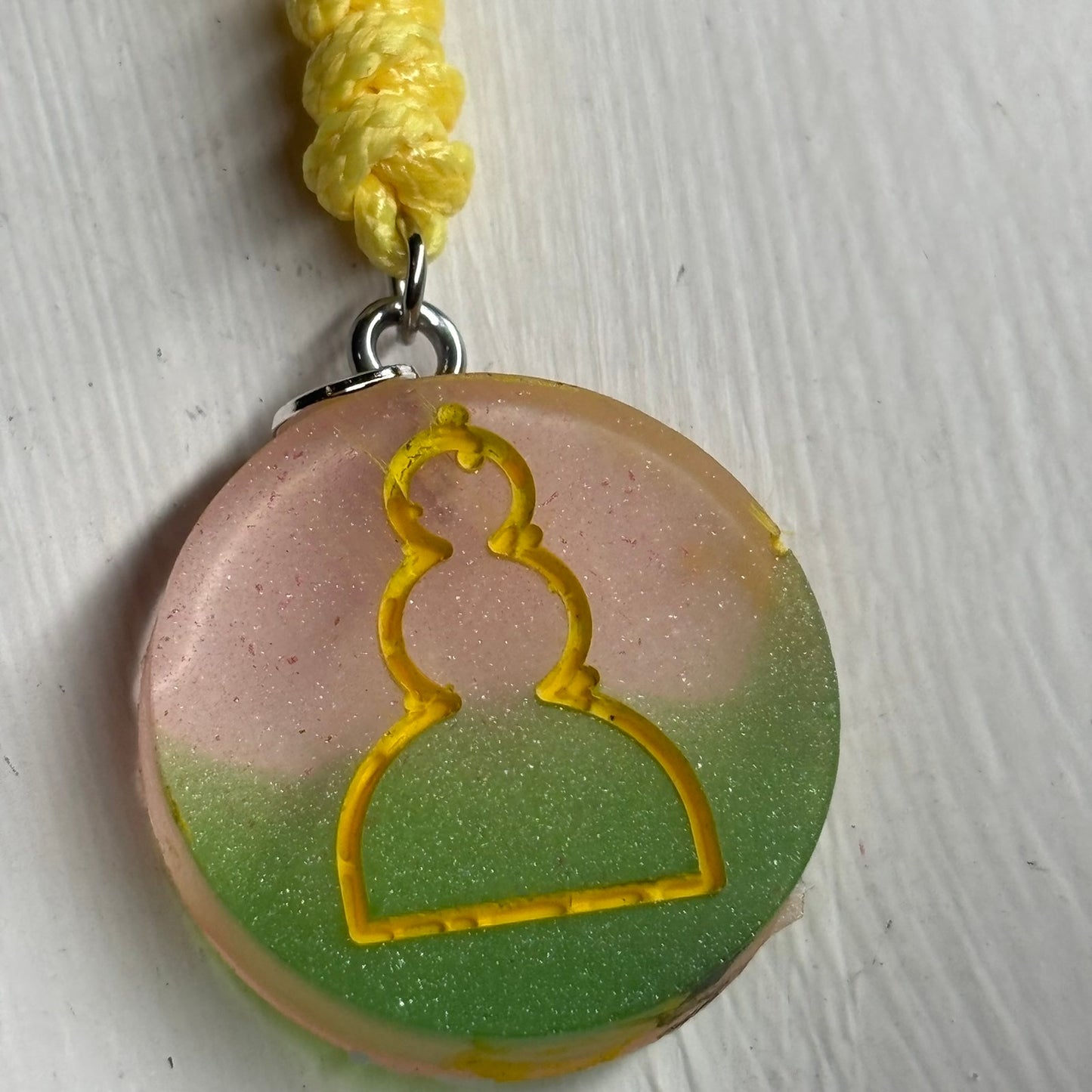 Passion Colored Pawn - Handmade Resin Chess Necklace