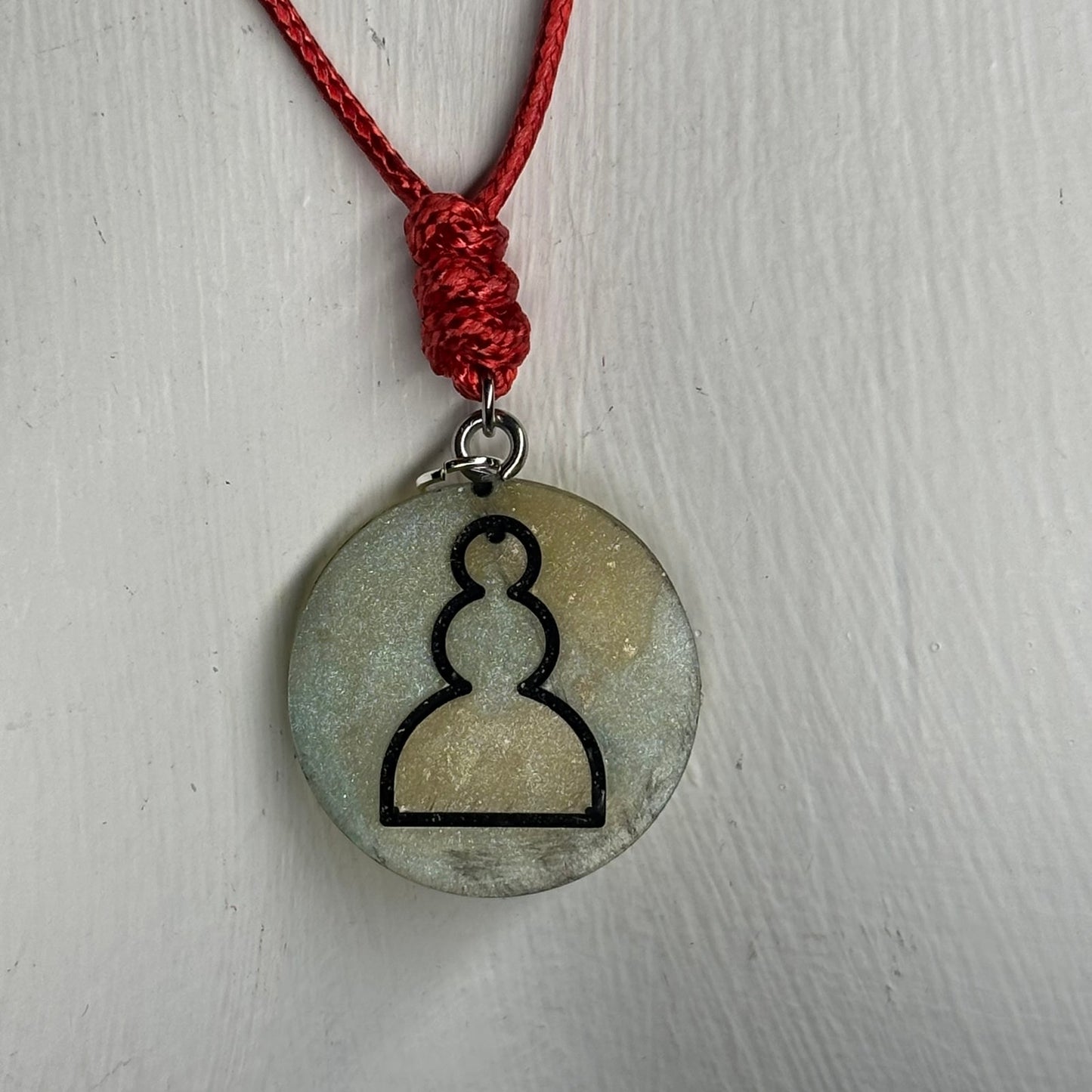 Light Green Pawn - Handmade Resin Chess Necklace