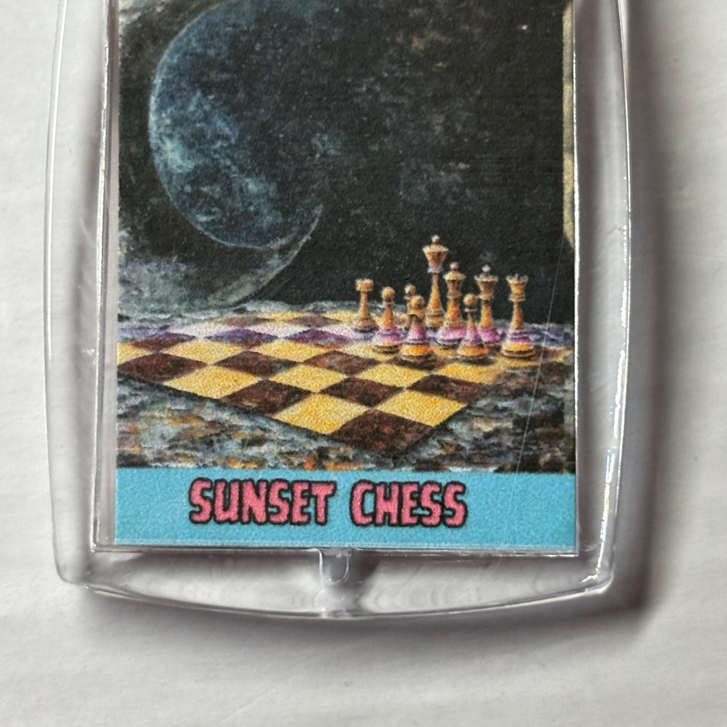 On The Moon - Chess  Photo Keychain