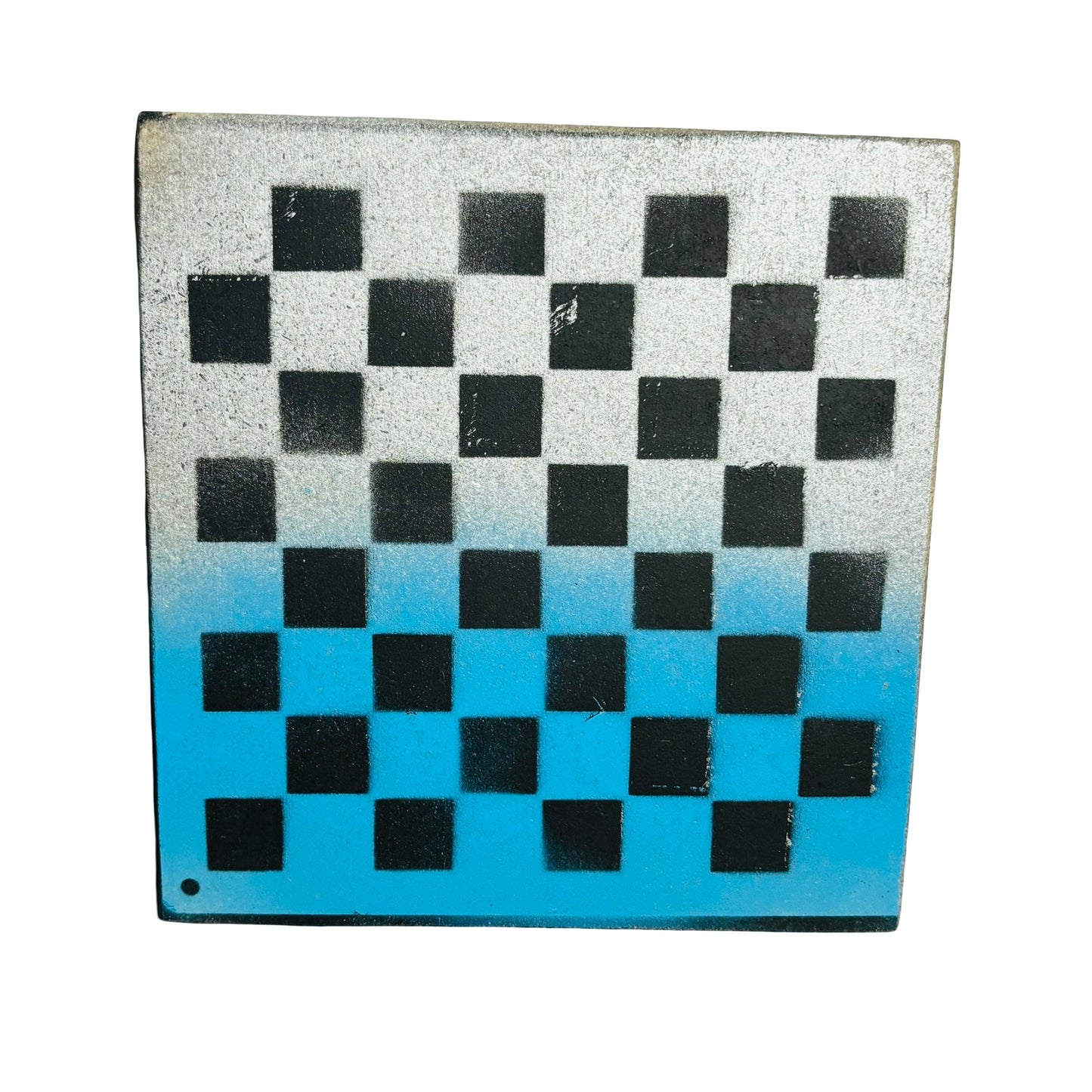 White & Blue - Painted Double Sided Chess Board