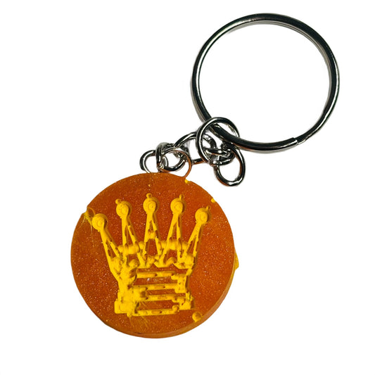 Orange Yellow Queen - Handmade Resin Keychain