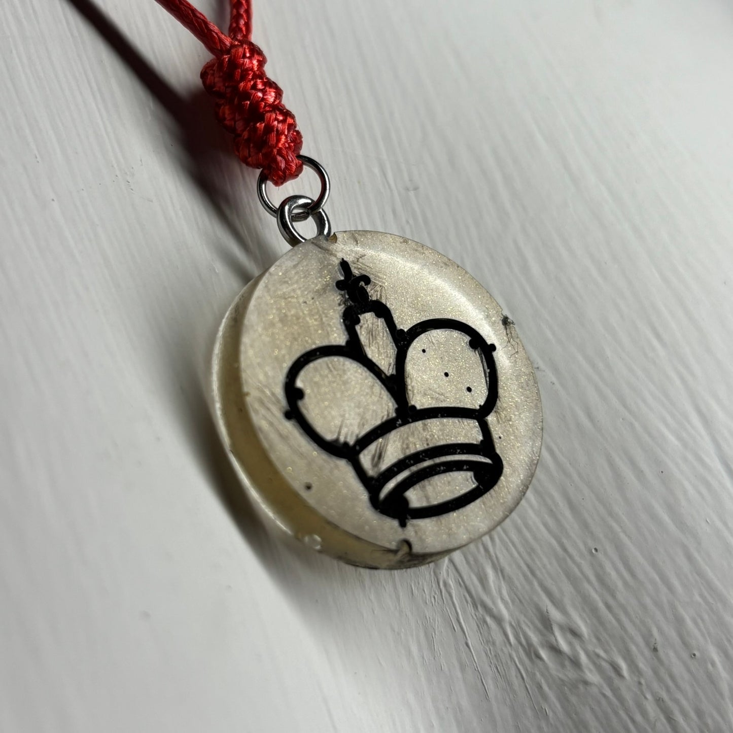 Yellow King - Handmade Resin Chess Necklace