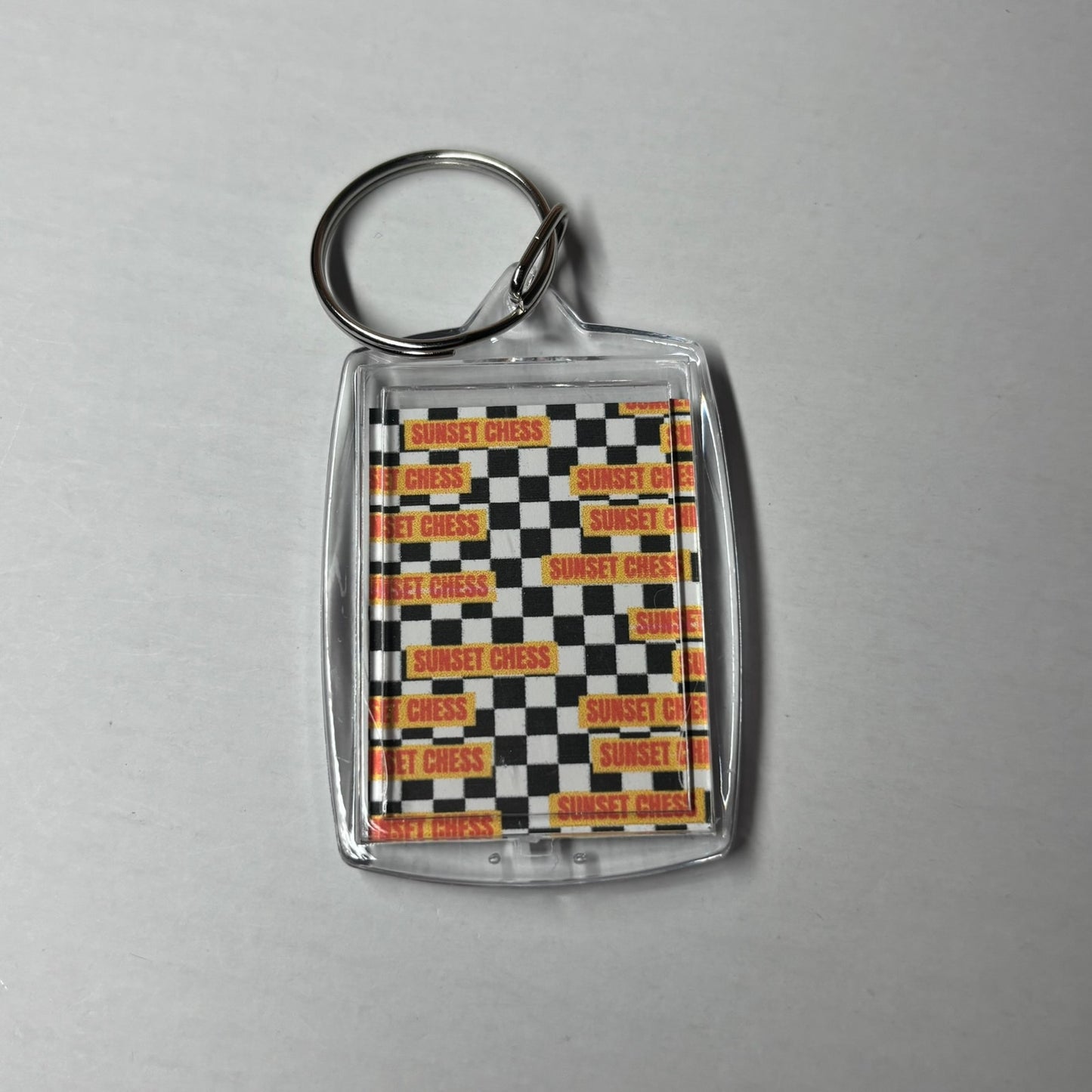 Republic Of Chess - Sunset Chess Photo Keychain